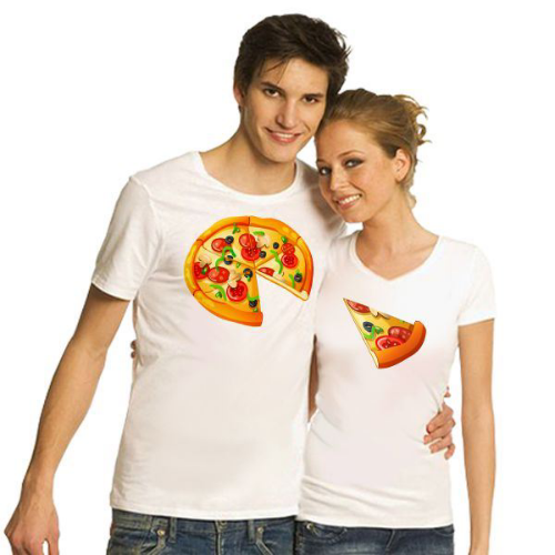 Изображение Футболки для влюбленных Пицца