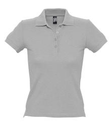 Рубашка поло женская People серый меланж, размер S
