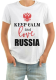 Изображение Футболка мужская Keep calm and love Russia, герб