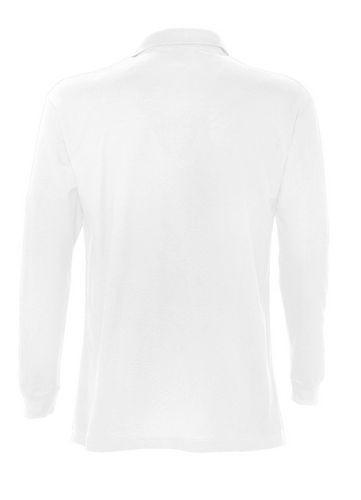 Изображение Рубашка поло мужская с длинным рукавом Star 170, белая, размер S