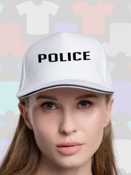 Бейсболка Police (полиция), белая