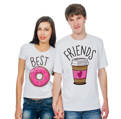 Парные футболки для друзей