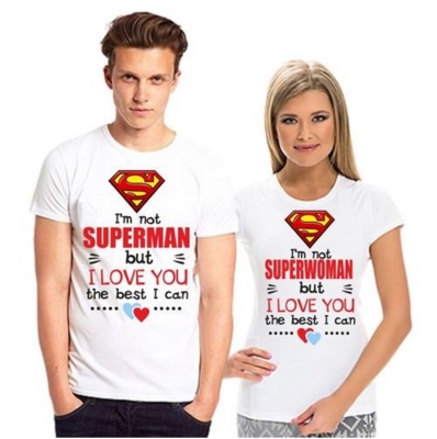 Парныеф утболки superman и superwoman