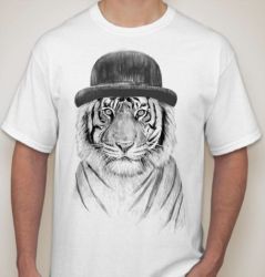Футболка мужская Тигр в шляпе