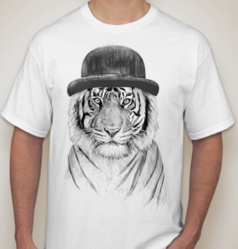 Изображение Футболка мужская Тигр в шляпе