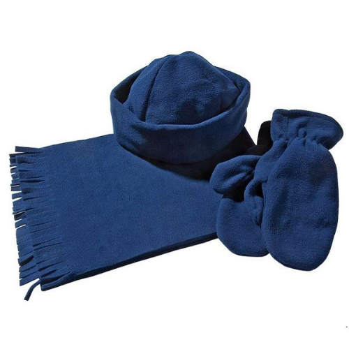 Изображение Комплект Unit Fleecy: шарф, шапка, варежки, синий