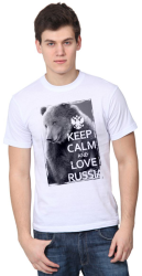 Футболка мужская Keep calm and love Russia