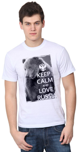 Изображение Футболка мужская Keep calm and love Russia