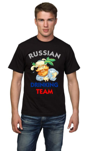 Изображение Футболка мужская Russian drinking team
