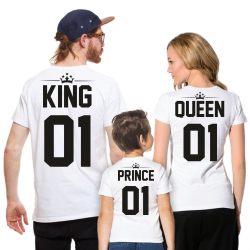 Футболки для семьи на троих King queen prince 01