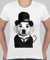 Футболка женская Charlie Chaplin Dog