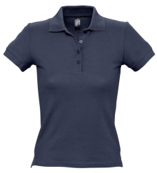 Рубашка поло женская People темно-синяя, размер М