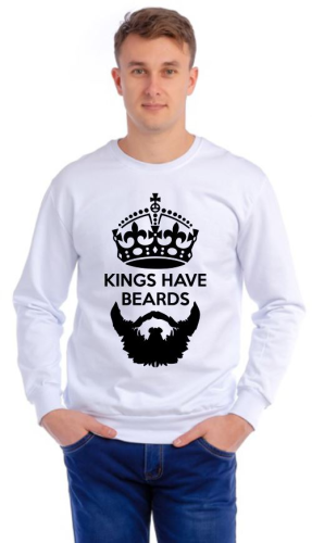 Изображение Толстовка (свитшот) мужская Kings have beards