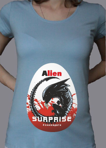 Изображение Футболка для беременных Alien Surprise