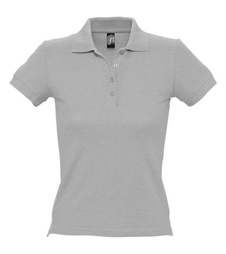 Изображение Рубашка поло женская People серый меланж, размер S