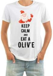 Футболка мужская Keep calm and eat a oliv'e