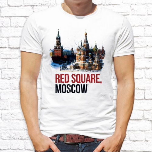 Изображение Футболка мужская Красная площадь, Москва
