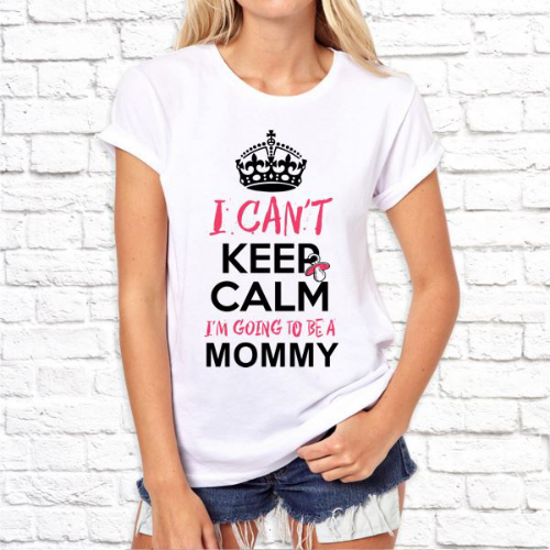 Изображение Футболка женская I can`t keep calm i`m going to be a mommy