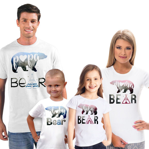 Изображение Футболки для семьи на четверых Bear
