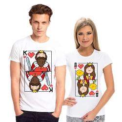 Парные футболки для двоих Дама, Король