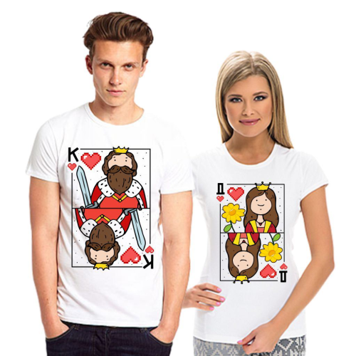Изображение Парные футболки для двоих Дама, Король
