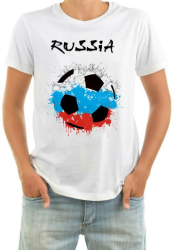 Футболка мужская Russia, мяч