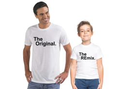 Футболки для папы и сына The original, The remix