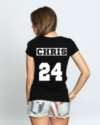 Футболка женская Chris 24 (любое имя и номер)