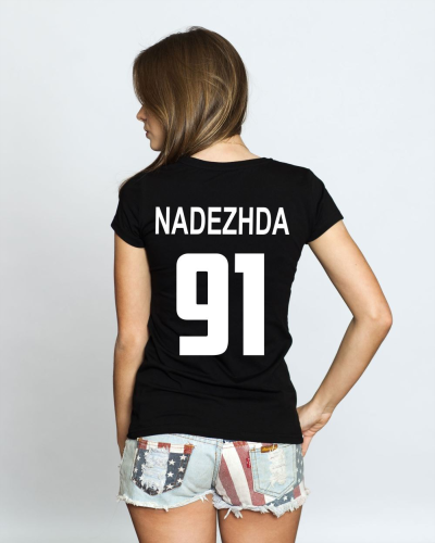 Изображение Футболка женская Nadezhda 91 (любое имя и номер)