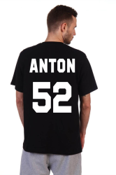 Мужская футболка Anton 52 (имя и номер любые)