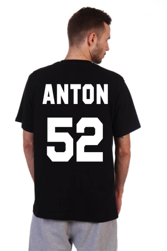Изображение Мужская футболка Anton 52 (имя и номер любые)