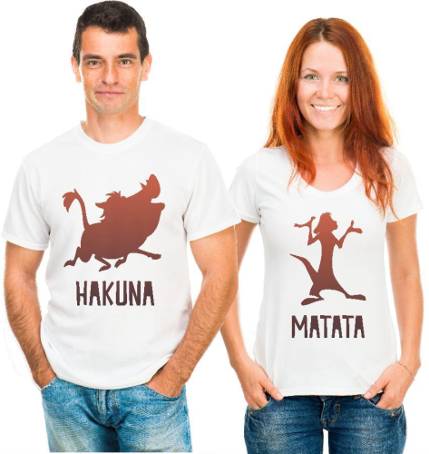 Изображение Парные футболки для двоих Hakuna matata
