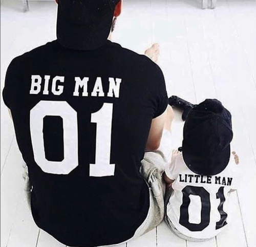 Изображение Футболки для папы и сына BIG man LITTLE man 01