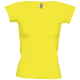 Изображение Футболка женская MELROSE 150 с глубоким вырезом, лимонно-желтая