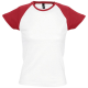 Изображение Футболка женская MILKY 150, белая с красным