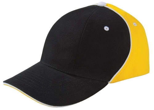 Изображение Бейсболка Unit smart, черная с желтым