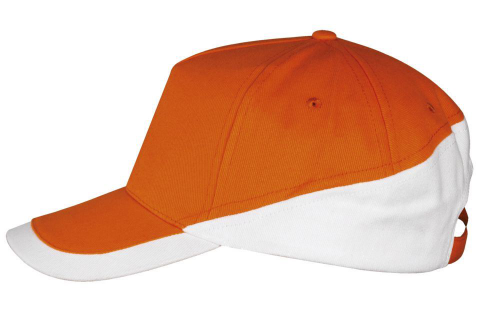 Изображение Бейсболка BOOSTER, оранжевая с белым