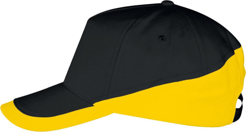 Изображение Бейсболка BOOSTER, черная с желтым