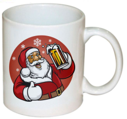 Кружка Дед Мороз с пивом