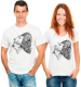 Изображение Парные футболки для двоих Лев со львицей