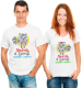 Изображение Парные футболки для двоих Любовь и еноты правят миром
