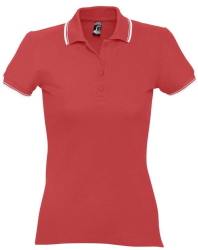 Рубашка поло женская Practice Women, красная с белым, размер S