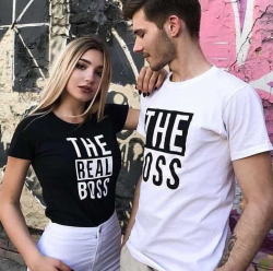 Парные футболки THE real boss THE Boss