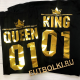 Изображение Парные футболки King Queen 01 с короной, глянцевое золото