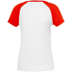 Изображение Футболка женская T-bolka Bicolor Lady, белая с красным