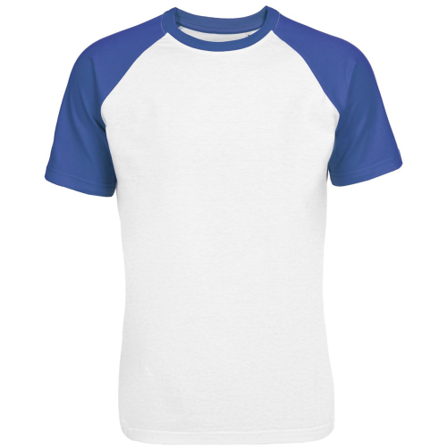 Изображение Футболка мужская T-bolka Bicolor, белая с синим