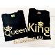 Изображение Парные футболки King Queen корона, глянцевое золото