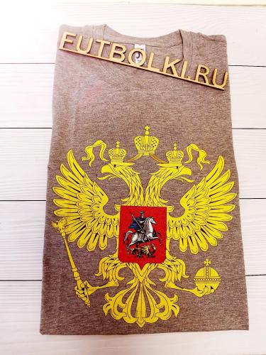 Изображение Футболка мужская Герб России, размер XL