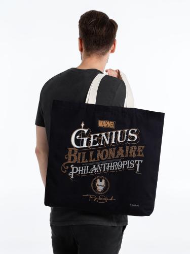 Изображение Холщовая сумка Tony Stark Genius, черная