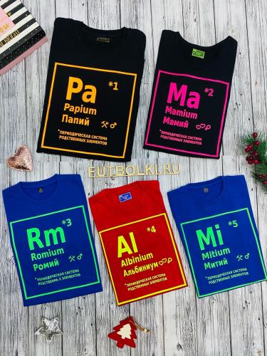 Изображение Мужская футболка Ваше имя химический элемент